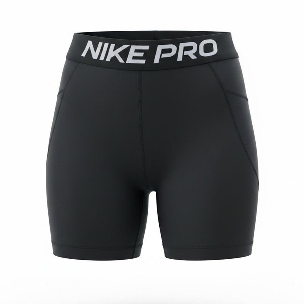 Nike Pro Dri Fit Women’s Mini Shorts Black XS Gym Running Swoosh Logo 4” Inseam